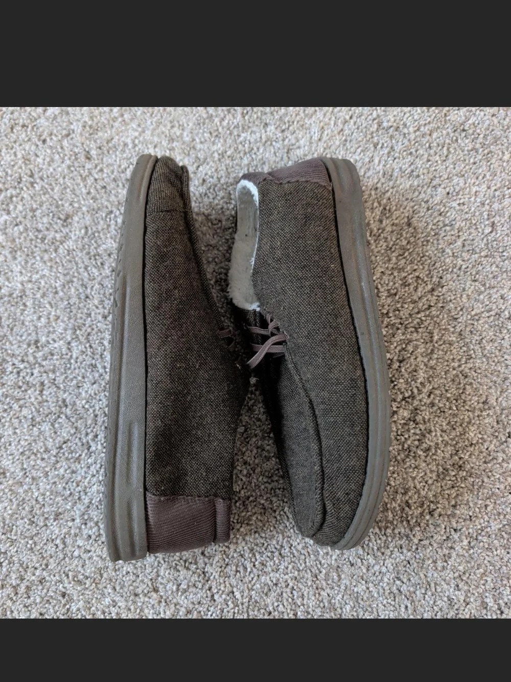 Mens Brown Slip-On Cozy Shoes